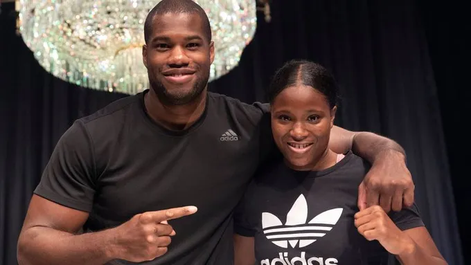 Daniel Dubois with sister Caroline Dubois